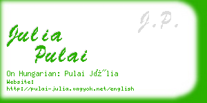 julia pulai business card